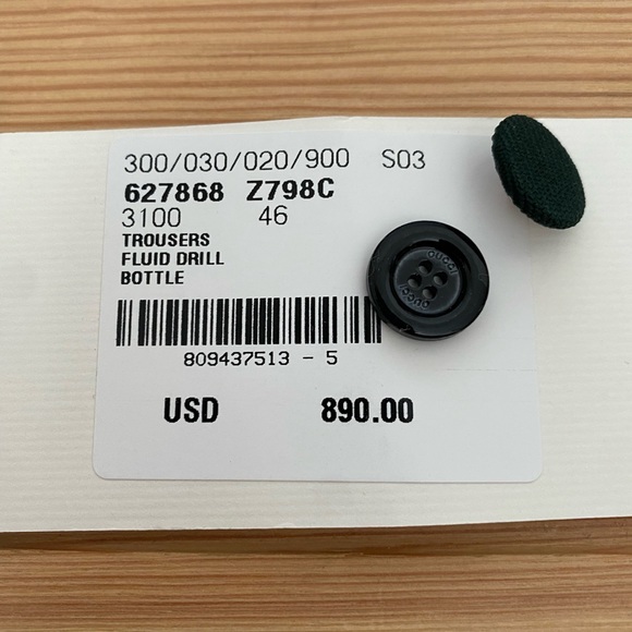 SOLD NWT Gucci Green Flare Pants - Picture 4 of 5